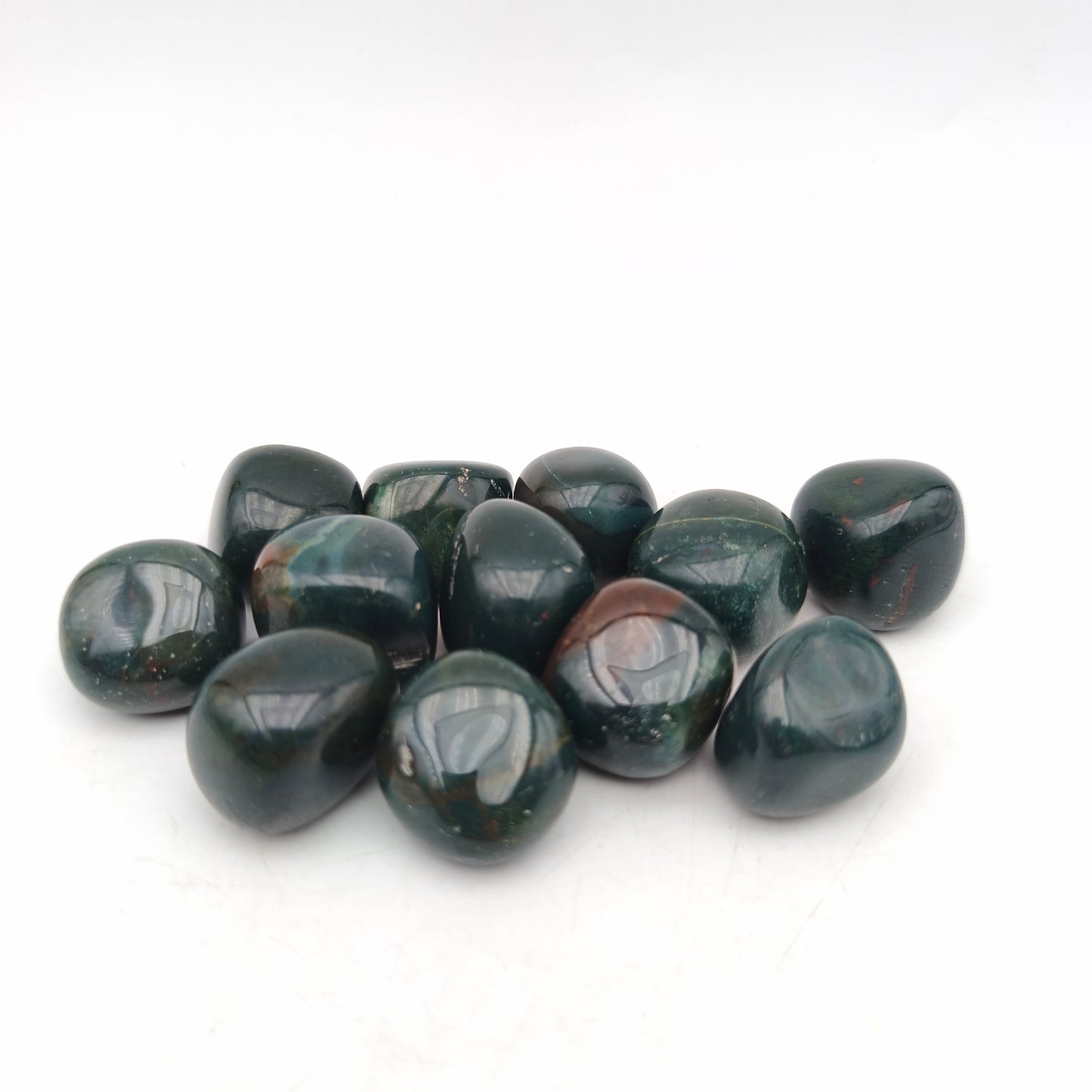 Pierres Roulées - Jaspe Héliotrope / Sanguin (200 g)