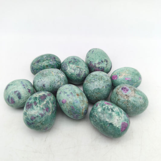 Pierres Roulées - Rubis / Fuschite