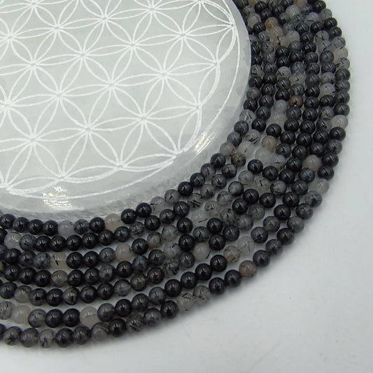 Rang - Tourmaline Noire et Quartz EXTRA (6 mm)