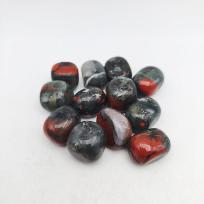 Pierres Roulées - Jaspe Héliotrope / Sanguin EXTRA (200 g)