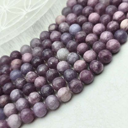 Rang de perles - Lépidolite  AA (8 mm)
