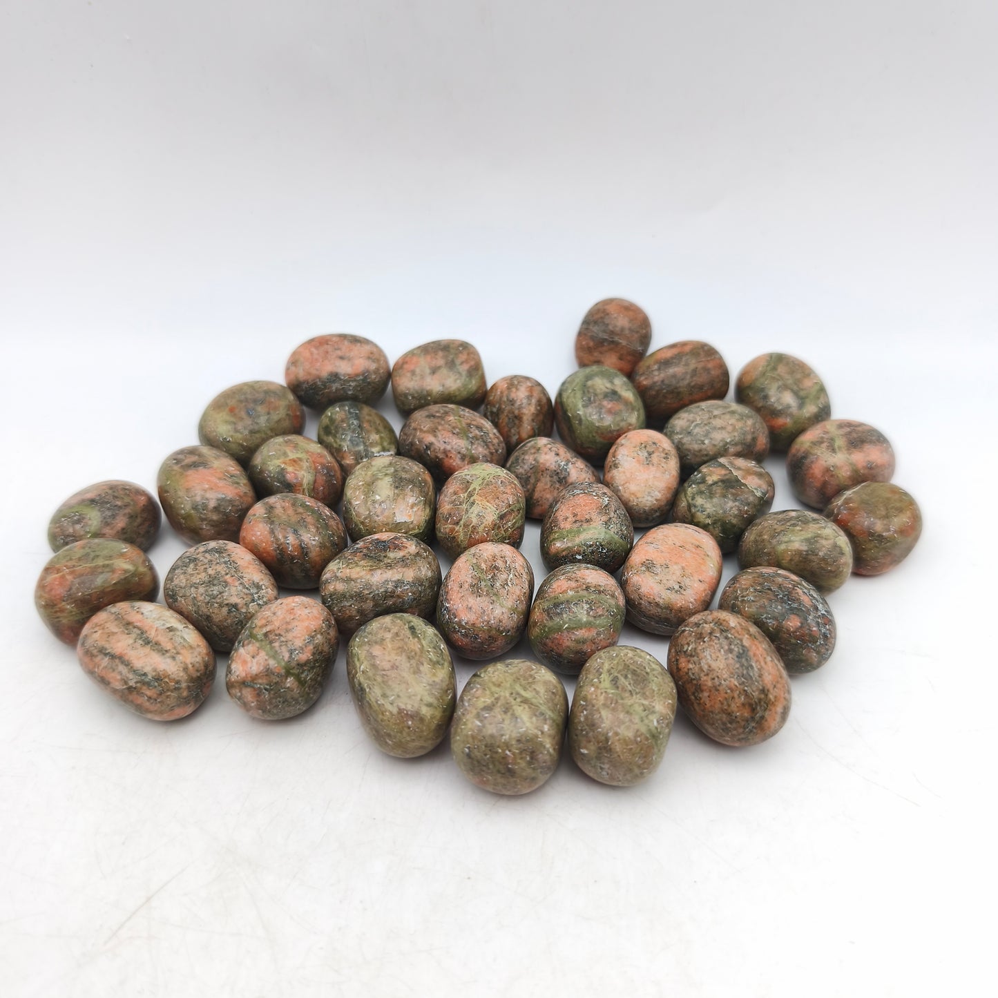 Pierres Roulées - Jaspe Unakite - (200 g)