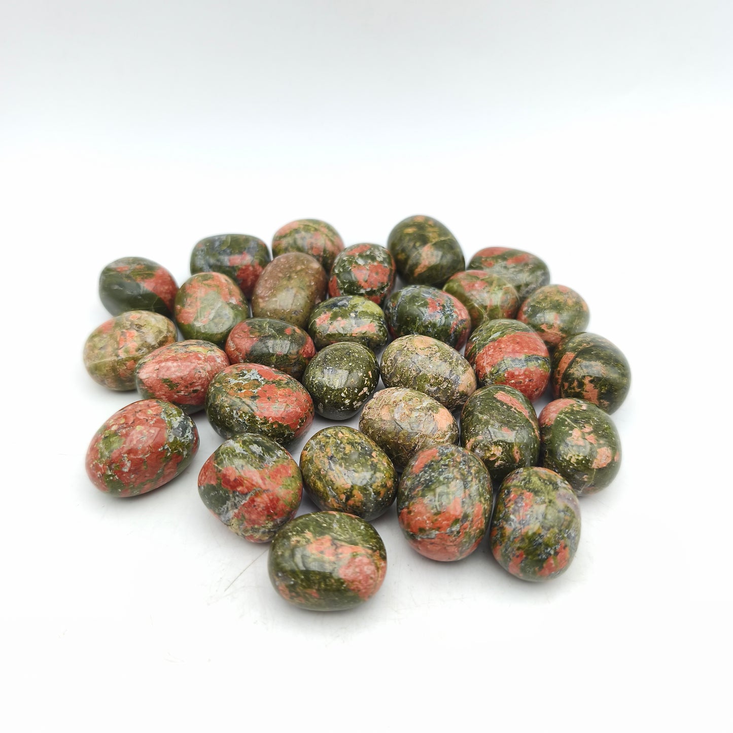 Pierres Roulées - Jaspe Unakite - EXTRA - (200 g)