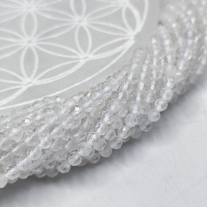 Rang facetté - Cristal de roche (4 mm)