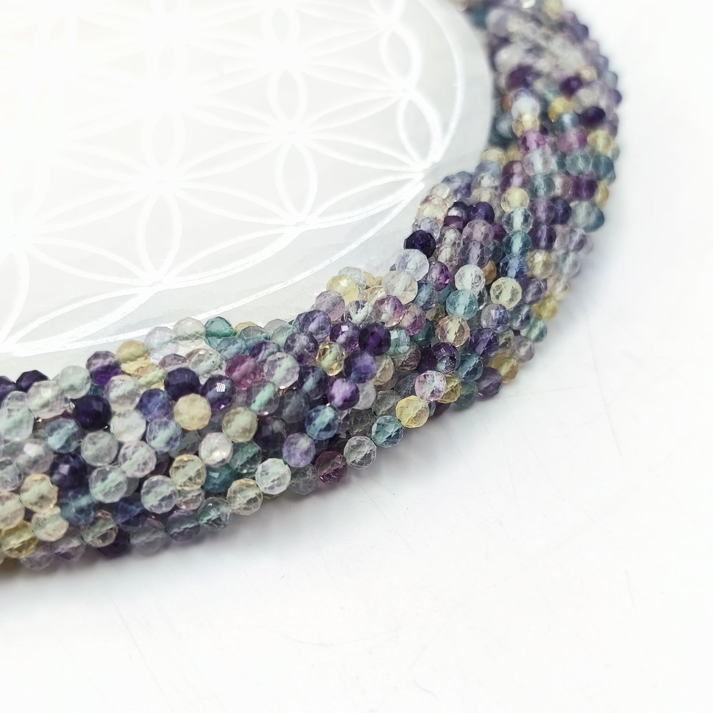 Rang facetté - Fluorite (4 mm)
