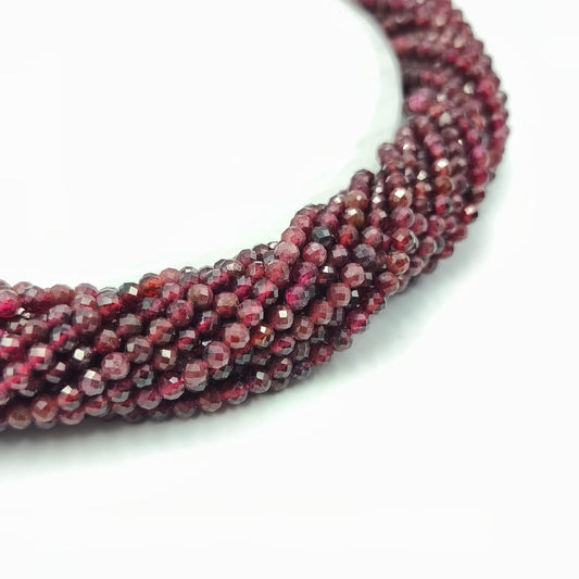 Rang facetté - Grenat (4 mm)