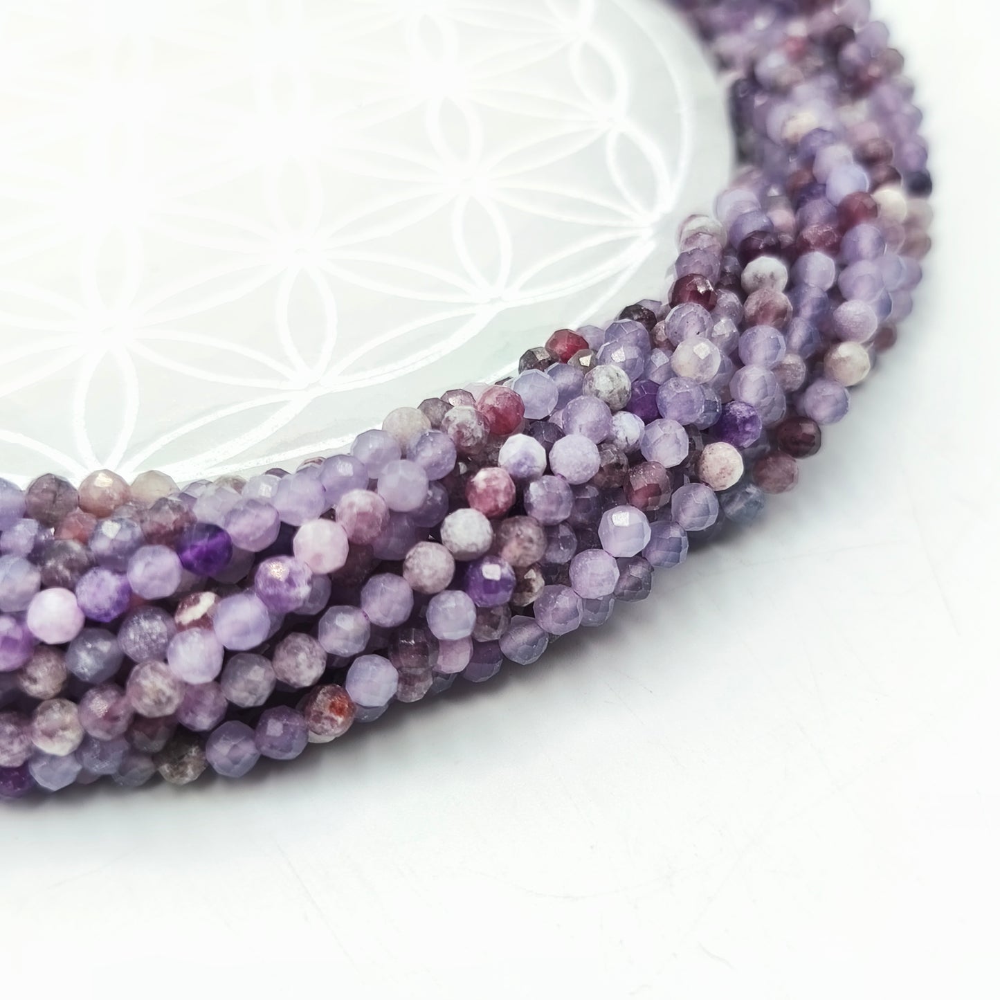 Rang facetté - Lépidolite (4 mm)