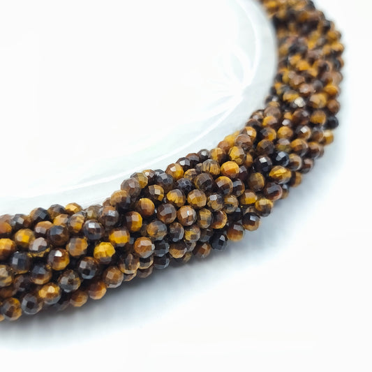 Rang facetté - Oeil de tigre (4 mm)