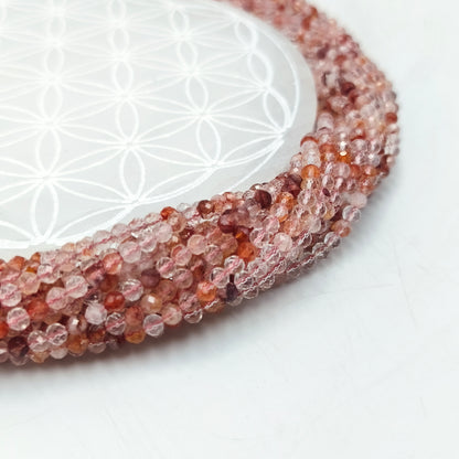 Rang facetté - Quartz hématoïde (4 mm)