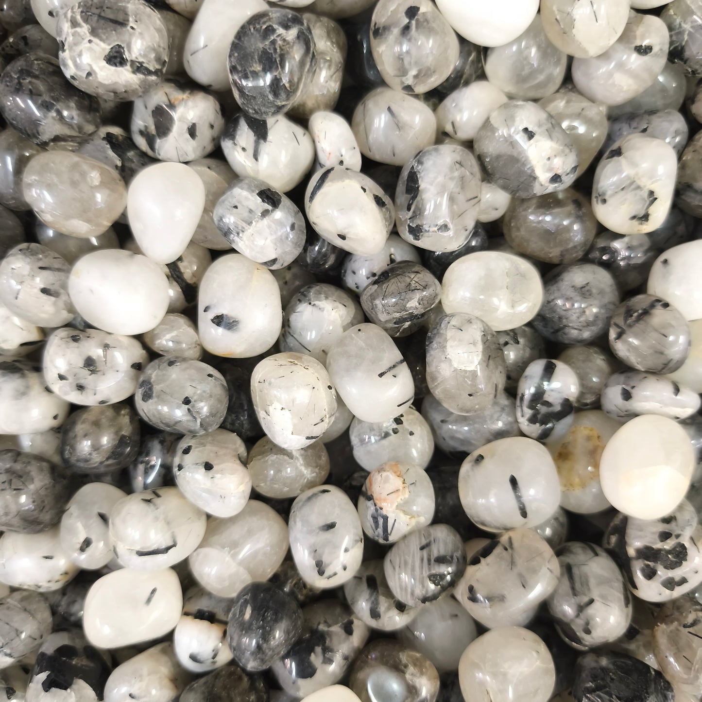 Pierres Roulées - Tourmaline noire et quartz - (200 g)