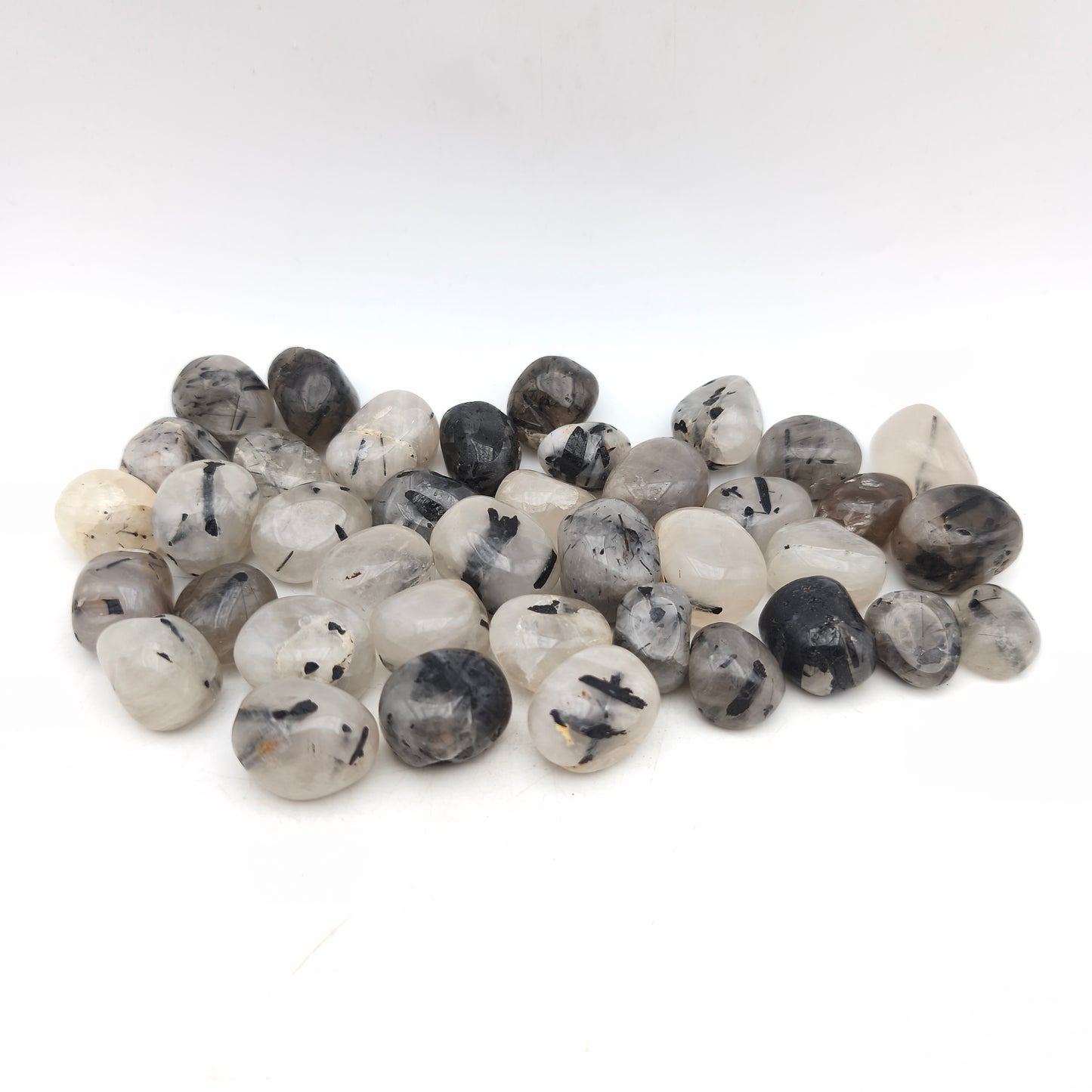 Pierres Roulées - Tourmaline noire et quartz - (200 g)