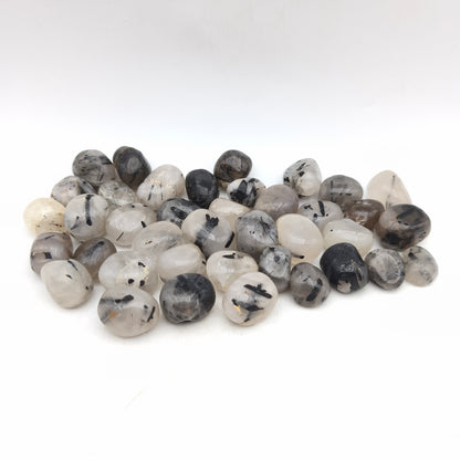 Pierres Roulées - Tourmaline noire et quartz - (200 g)