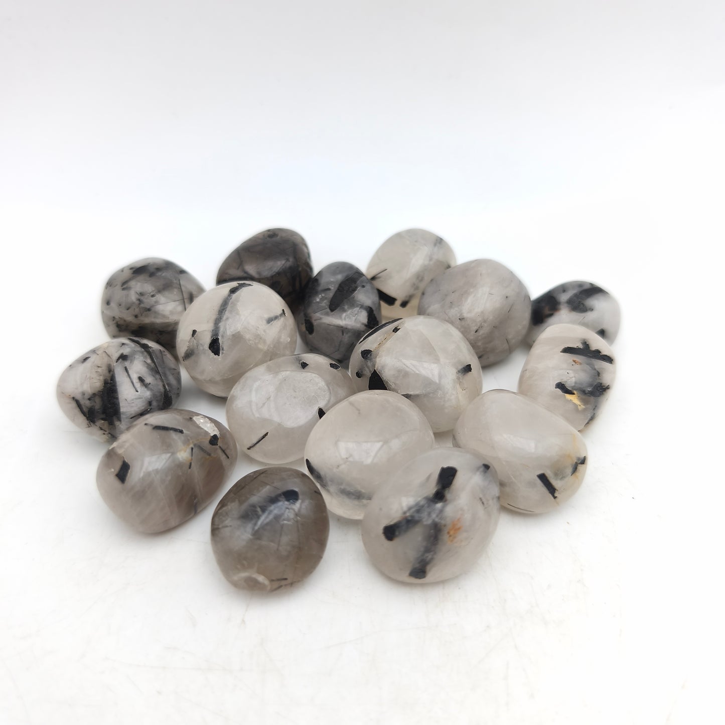 Pierres Roulées - Tourmaline noire et quartz - (200 g)