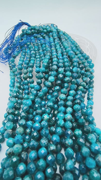 Rang de perles facettées - Apatite (8 mm)