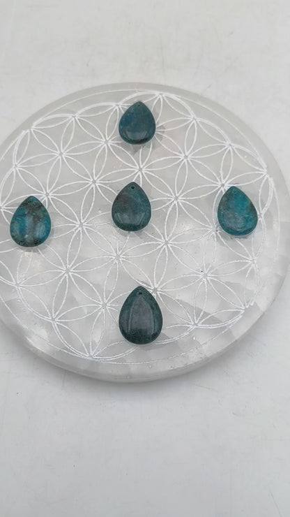Pendentif Goutte Apatite bleue