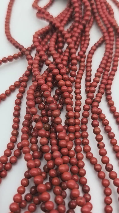 Rang de perles - Jaspe Rouge (4 mm)