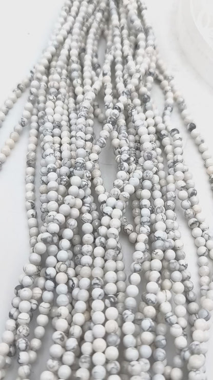 Rang de perles - Howlite (4 mm)