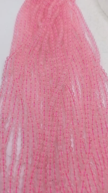 Rang de perles - Quartz rose (4 mm)