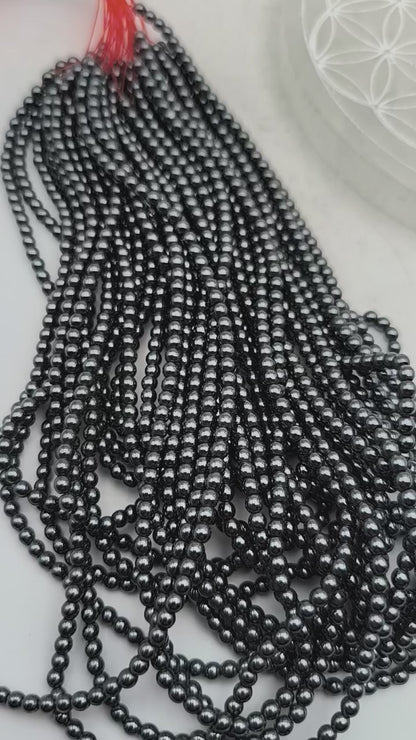 Rang de perles - Hématite (4 mm)