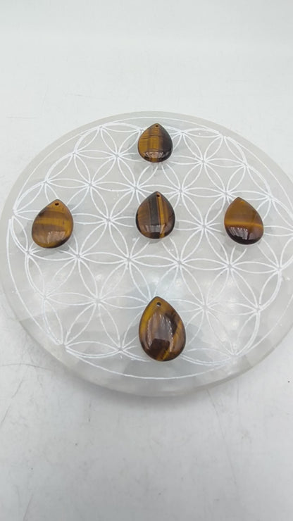 Pendentif Goutte Oeil de tigre