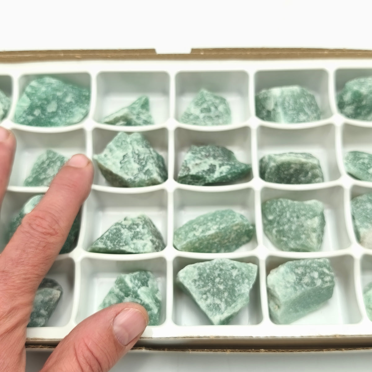 Flat/carton 24 pièces - Aventurine verte