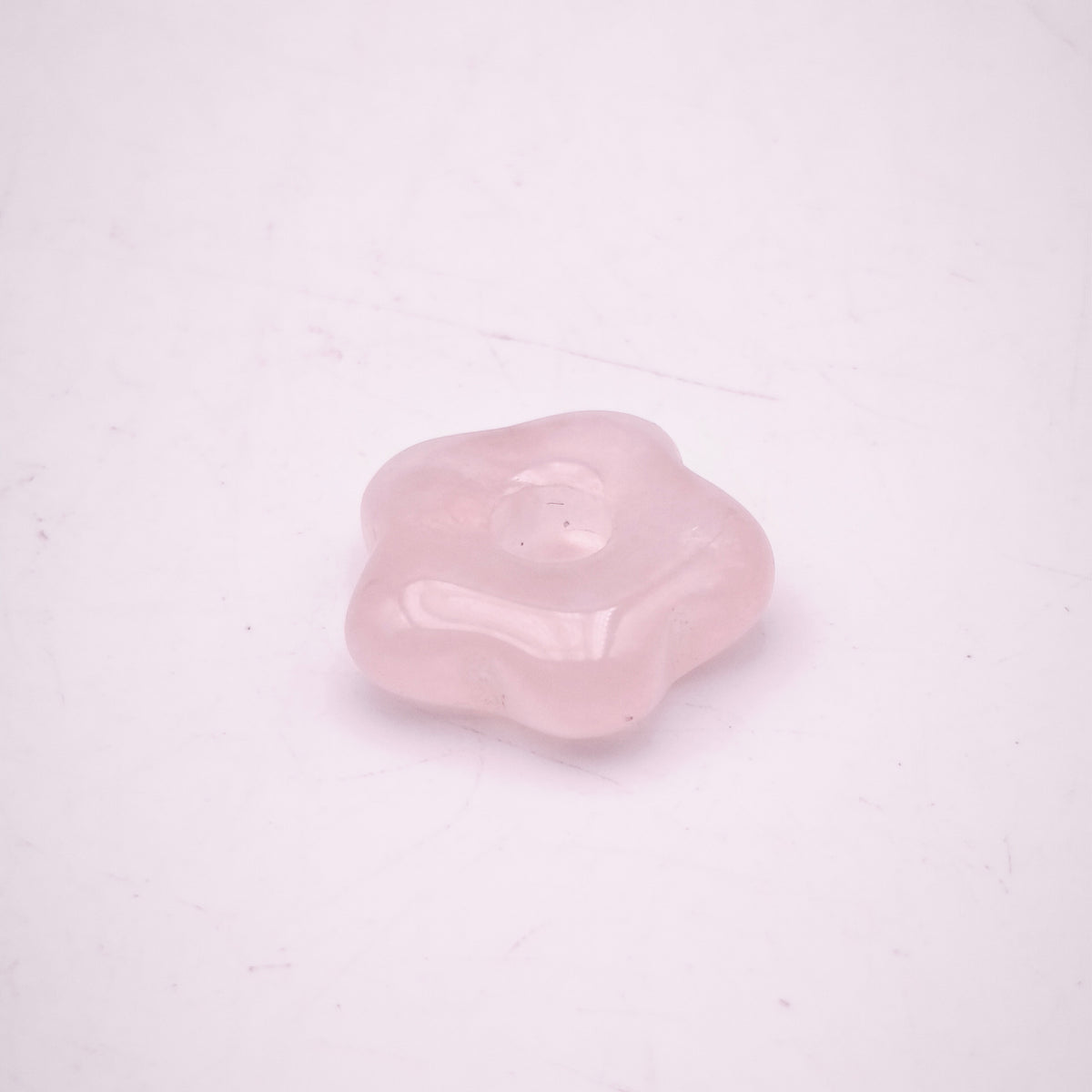 Pendentif Fleur Quartz rose