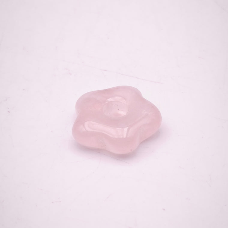 Pendentif Fleur Quartz rose