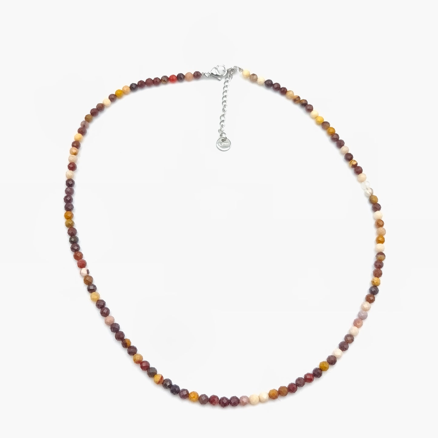 Collar de cuentas facetadas - Jaspe Mookaíta (3 mm)
