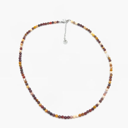 Collar de cuentas facetadas - Jaspe Mookaíta (3 mm)
