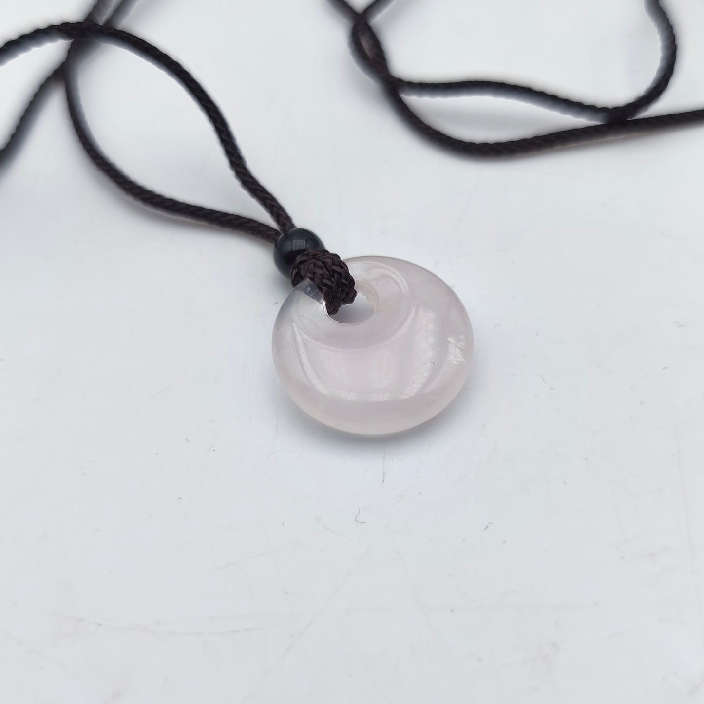 Donut de 2 cm con cordón - Cuarzo rosa