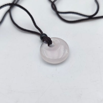 Donut de 2 cm con cordón - Cuarzo rosa