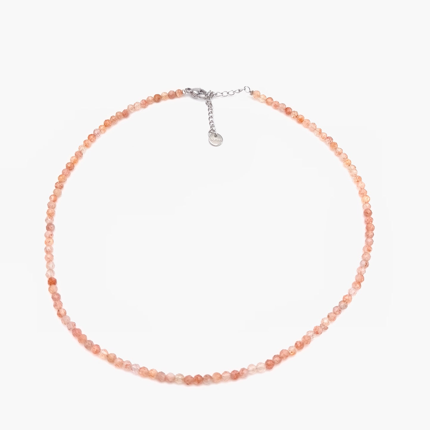 Collar de perlas facetadas - Piedra de sol (3 mm)