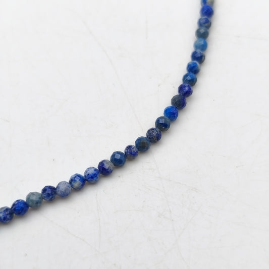 Collier perles facettées -  Lapis Lazuli (3 mm)