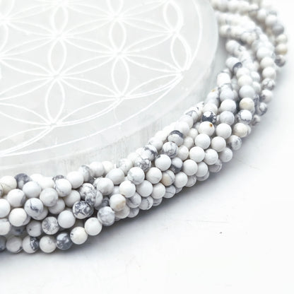 Rang de perles - Howlite (4 mm)