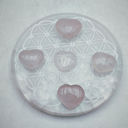 Petit Coeur - Quartz Rose - Taille M