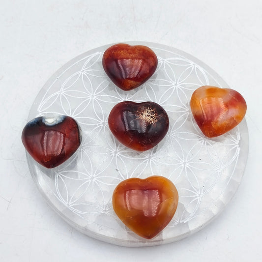 Petit Coeur - Cornaline - Taille GG