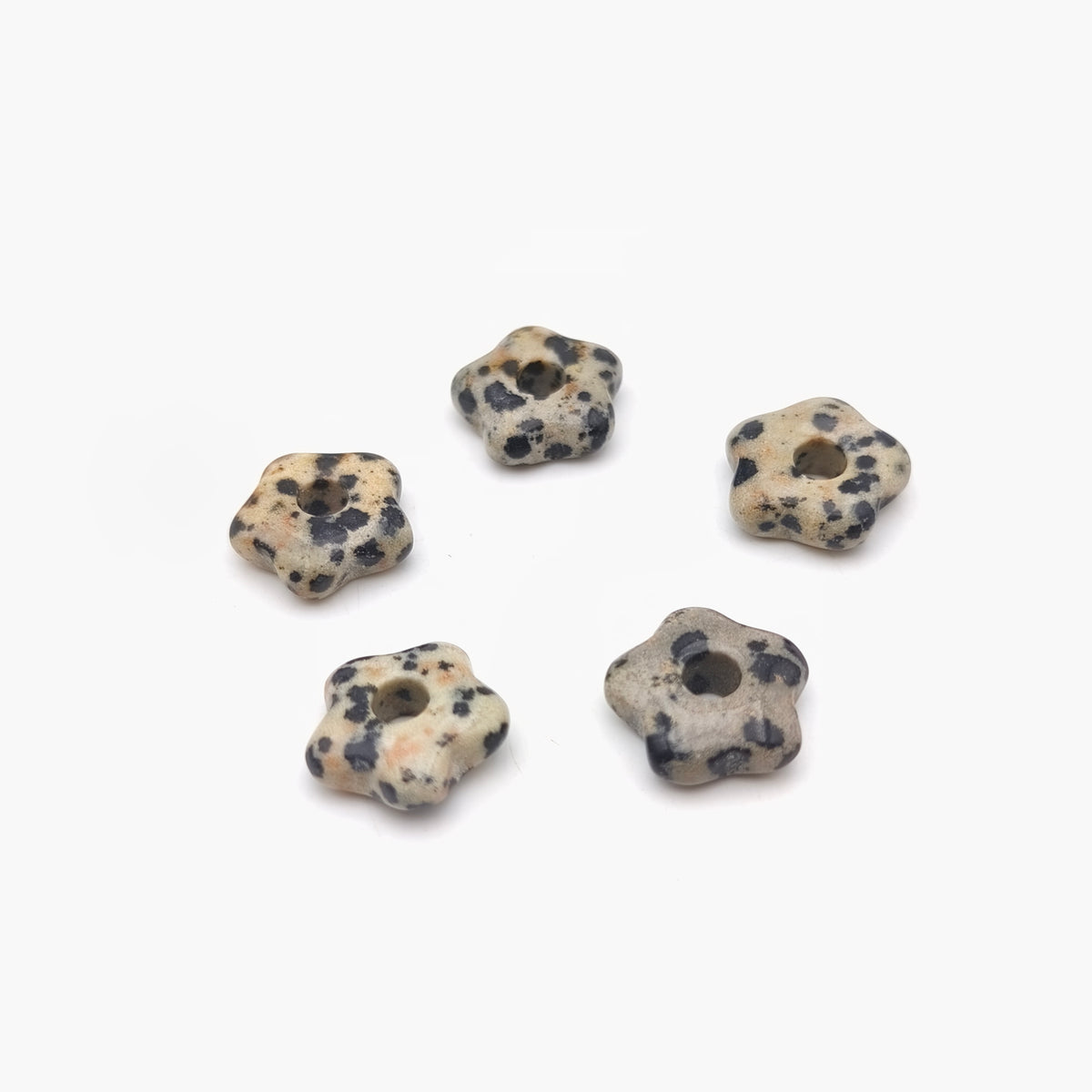 Pendentif Fleur Jaspe Dalmatien