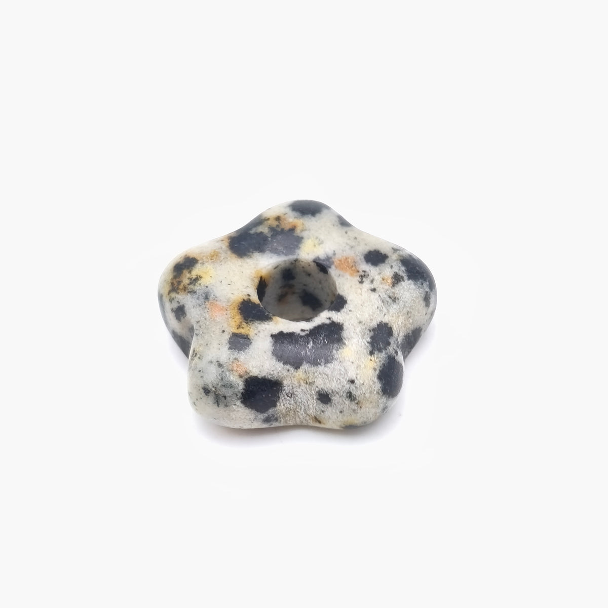 Pendentif Fleur Jaspe Dalmatien