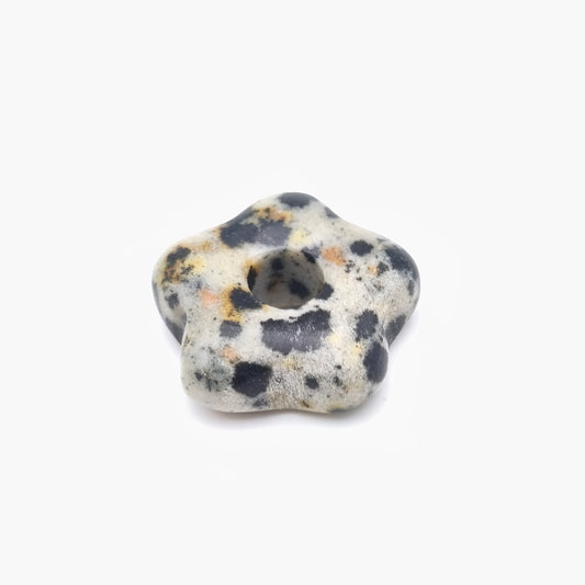 Pendentif Fleur Jaspe Dalmatien