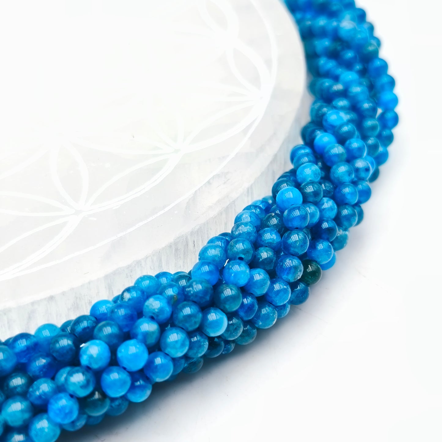 Rang de perles - Apatite EXTRA (4 mm)