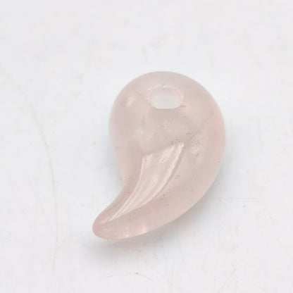 Pendentif Magatama Quartz rose