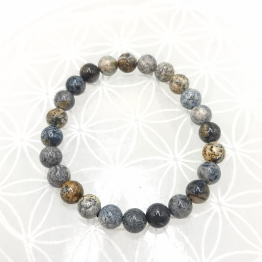 Bracelet en perles - Merlinite  (8 mm)