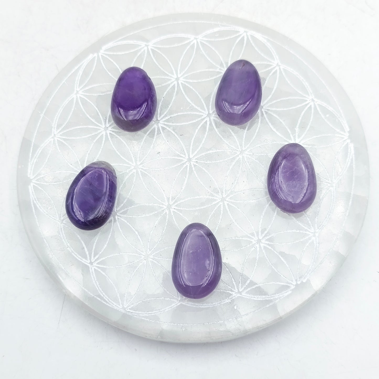 Pendentif pierre roulée percée - Améthyste