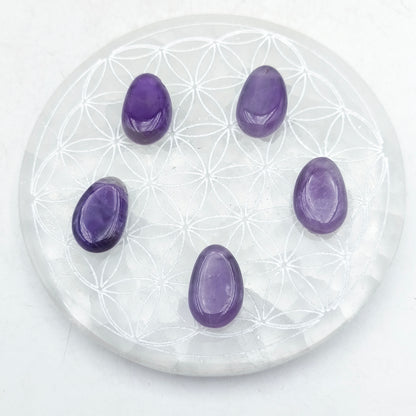 Pendentif pierre roulée percée - Améthyste