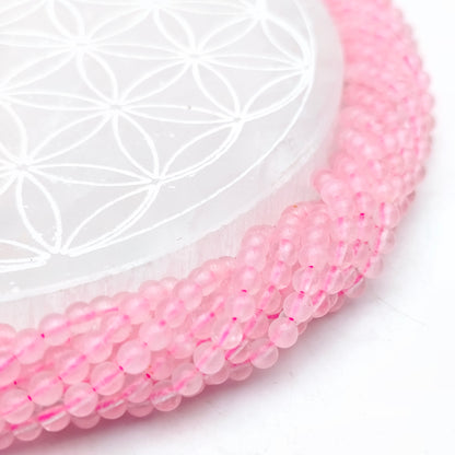 Rang de perles - Quartz rose (4 mm)