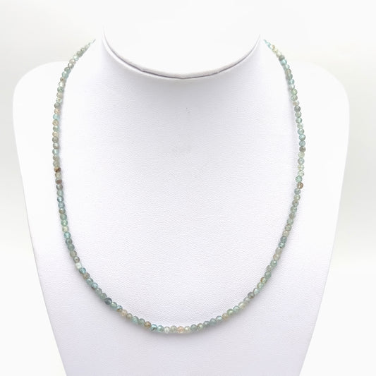 Collier perles facettées - Apatite EXTRA (3 mm)