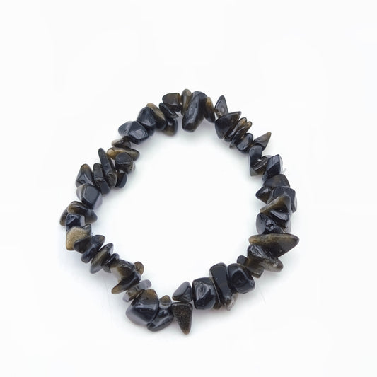 Bracelet baroque en Obsidienne dorée (Collection Femme / Enfant)