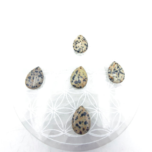 Pendentif Goutte Jaspe dalmatien
