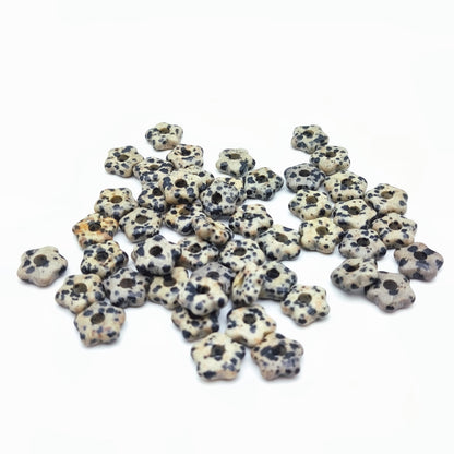 Pendentif Fleur Jaspe Dalmatien