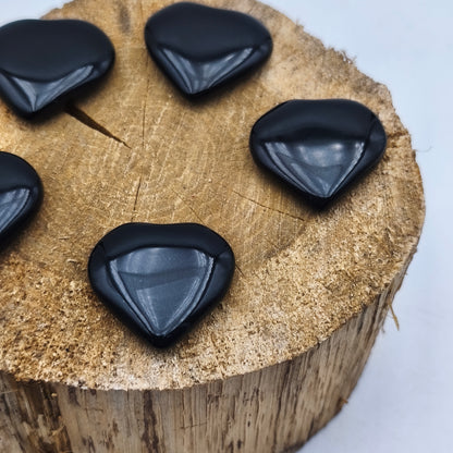 Petit Coeur PLAT - Onyx - Taille M
